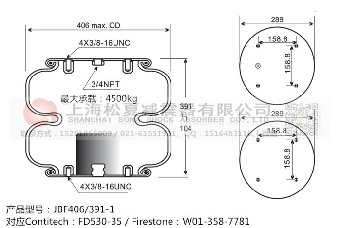 JBF406/391-2橡膠<a href='http://www.nbaus.com/' target='_blank'><u>空氣彈簧</u></a>